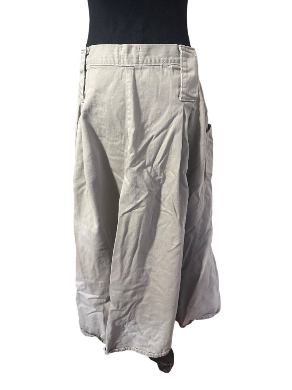Vintage Forest Oak collection tan khaki full cotton skirt size 15/16 - Picture 6 of 6